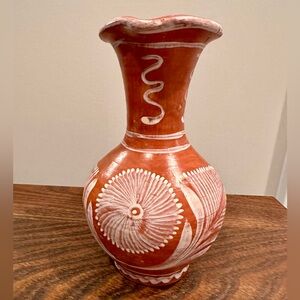 Hand painted Terracotta Pitcher